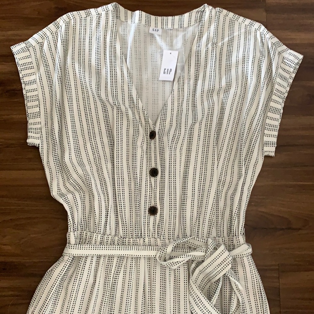 Gap- white and black jumpsuit. NWT!